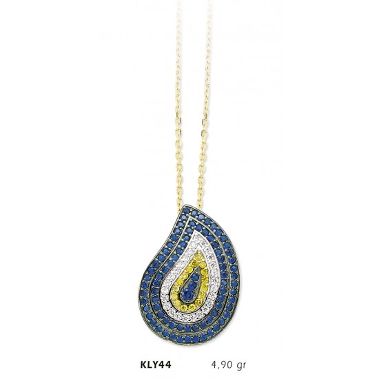  14 Ayar Altın Nazar Boncuğu Kolye KLY44