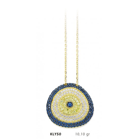  14 Ayar Altın Nazar Boncuğu Kolye KLY50