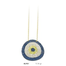  14 Ayar Altın Nazar Boncuğu Kolye KLY51