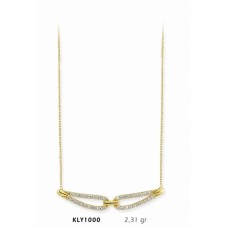 14 Ayar Altın Taşlı Kolye KLY1000