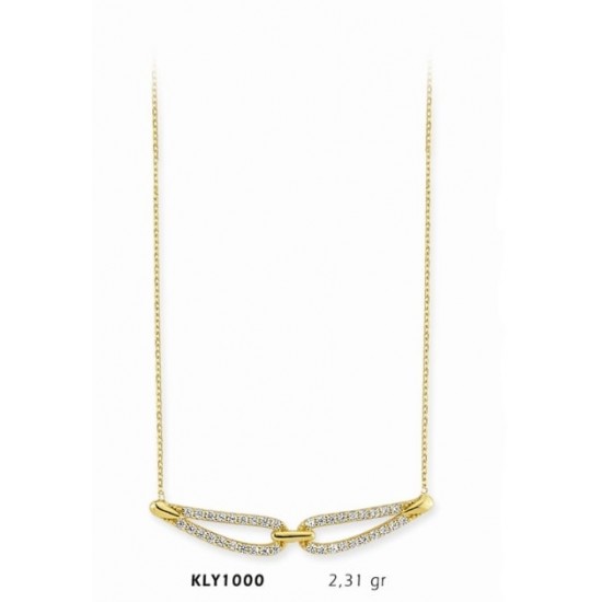 14 Ayar Altın Taşlı Kolye KLY1000