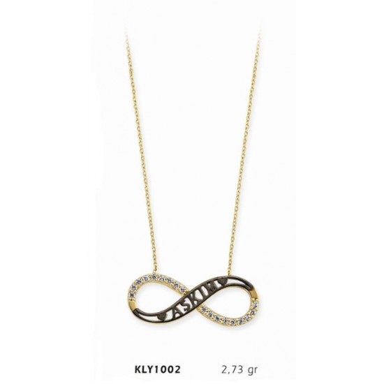 14 Ayar Altın Aşkım Sonsuzluk Kolye KLY1002 14 Ayar Altın Aşkım Sonsuzluk Kolye KLY1002