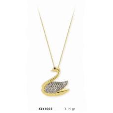 14 Ayar Altın Kuğu Kolye KLY1003