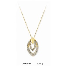 14 Ayar Altın Taşlı Kolye KLY1007