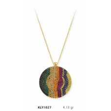 14 Ayar Altın Renkli Taşlı Kolye KLY1027