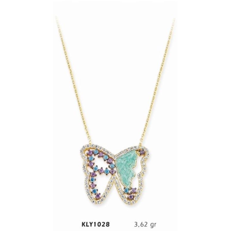 14 Ayar Altın Kelebek Kolye KLY1028 14 Ayar Altın Kelebek Kolye KLY1028