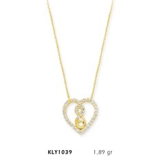 14 Ayar Altın Sonsuz Kalp Kolye KLY1039