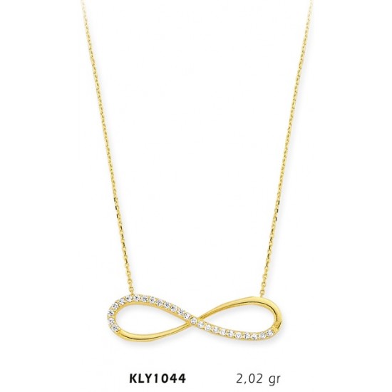 14 Ayar Altın Sonsuzluk Kolye KLY1044