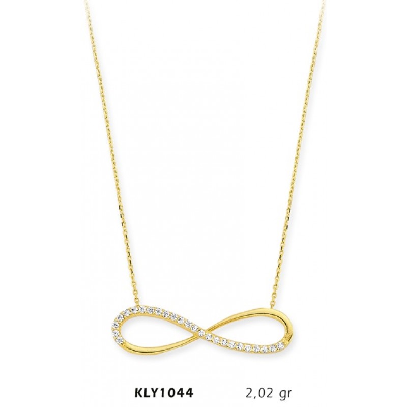 14 Ayar Altın Sonsuzluk Kolye KLY1044