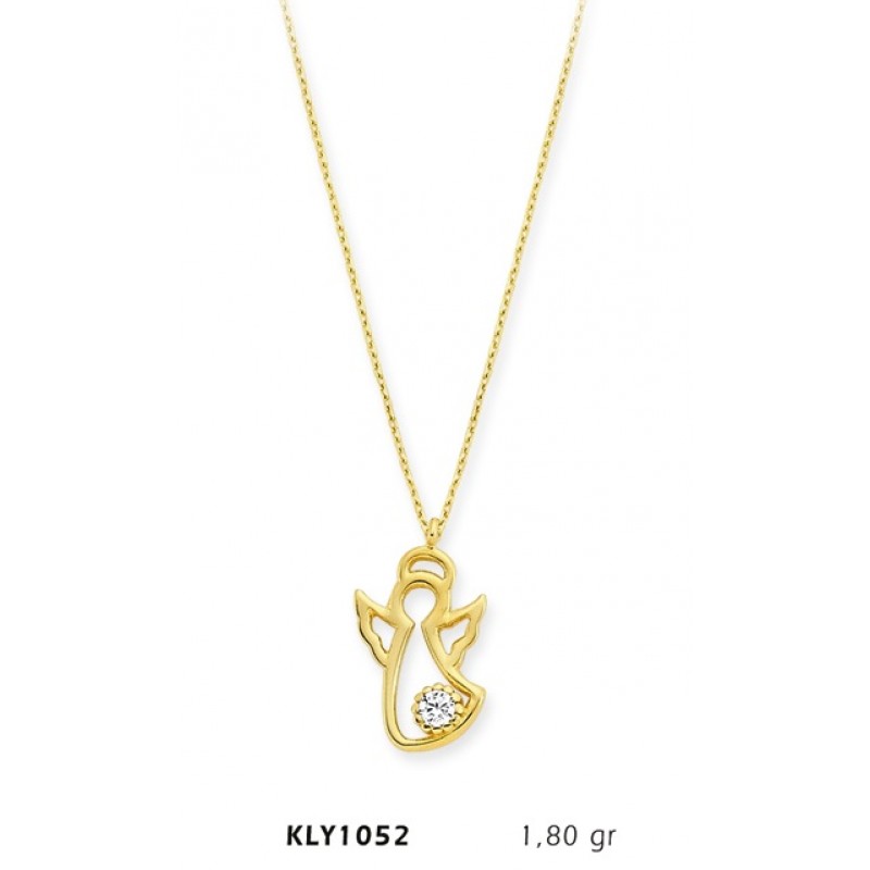 14 Ayar Altın Melek Kolye KLY1052
