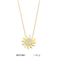 14 Ayar Altın Güneş Kolye KLY1061