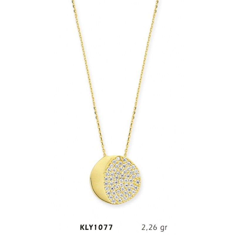 14 Ayar Altın Hilal Kolye KLY1077