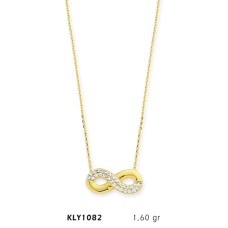 14 Ayar Altın Sonsuzluk Kolye KLY1082
