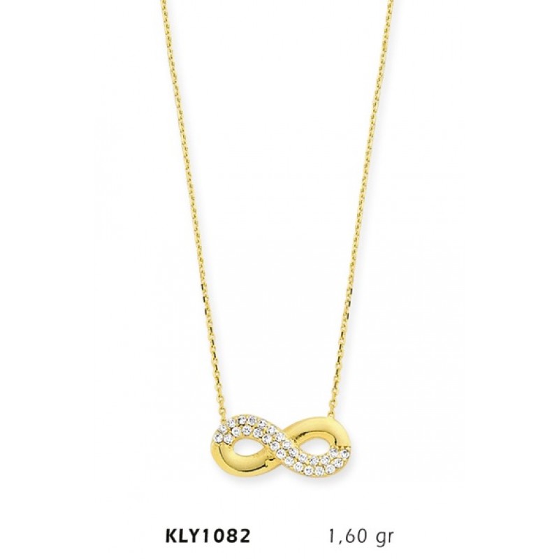 14 Ayar Altın Sonsuzluk Kolye KLY1082