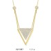 14 Ayar Altın İç İçe Üçgen Kolye KLY1087