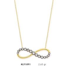 14 Ayar Altın Sonsuzluk Kolye KLY1091