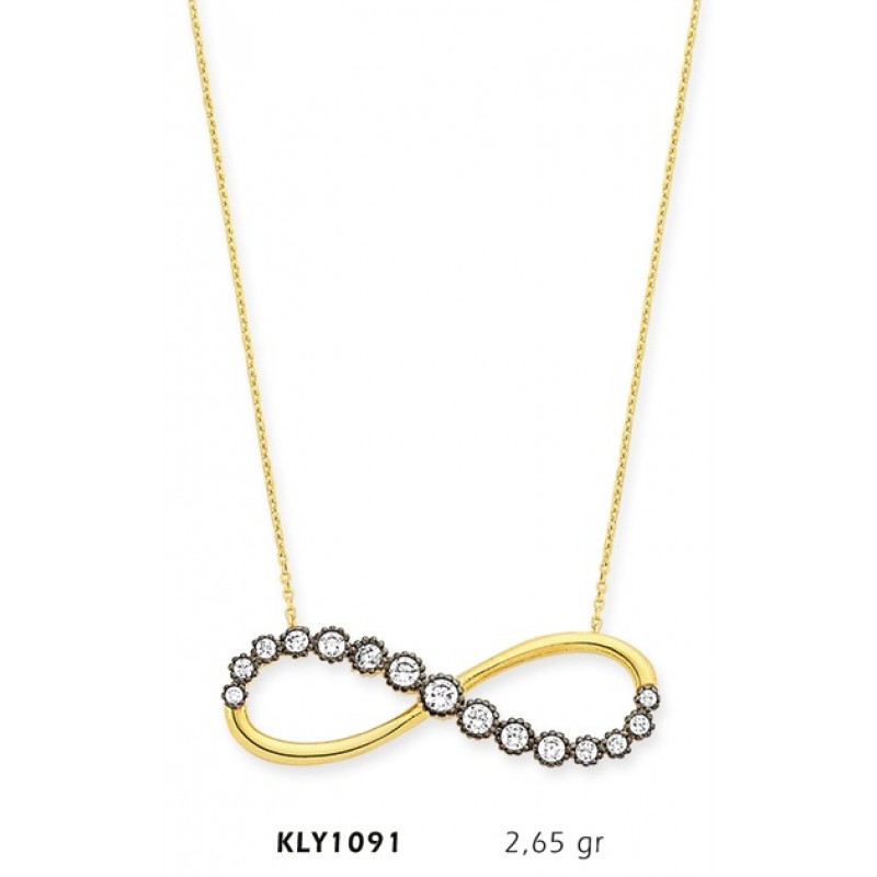 14 Ayar Altın Sonsuzluk Kolye KLY1091