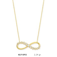 14 Ayar Altın Sonsuzluk Kolye KLY1092