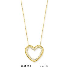 14 Ayar Altın Kalp Kolye KLY1107