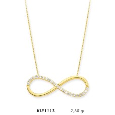 14 Ayar Altın Sonsuzluk Kolye KLY1113