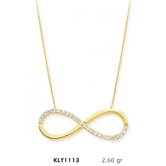 14 Ayar Altın Sonsuzluk Kolye KLY1113