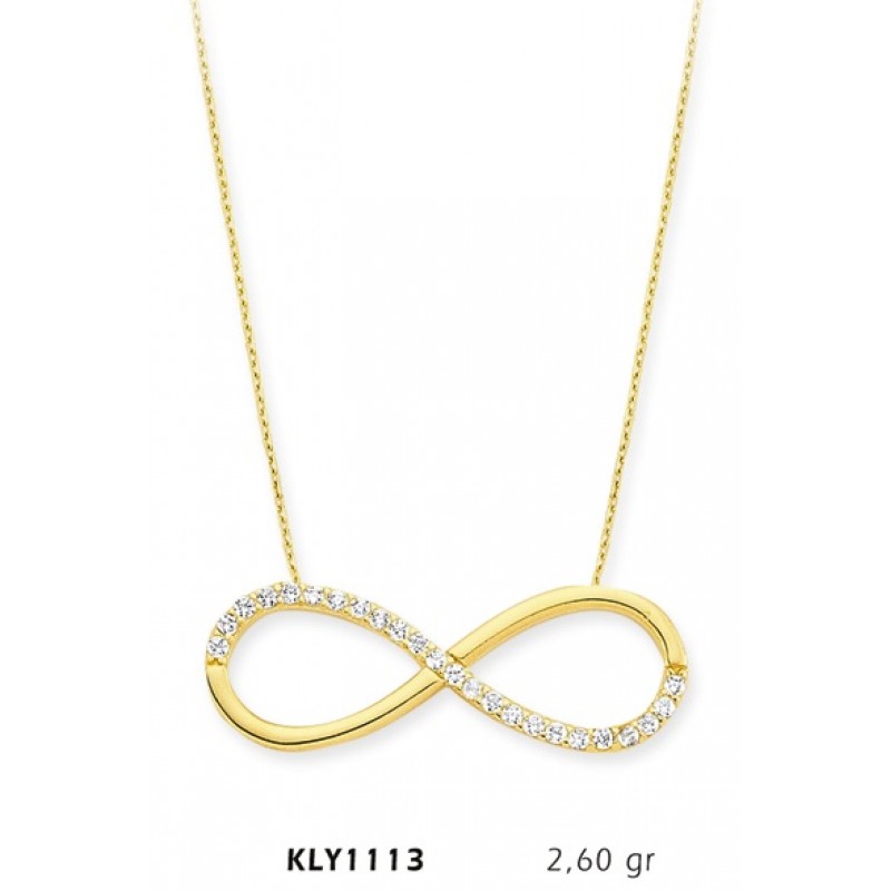 14 Ayar Altın Sonsuzluk Kolye KLY1113