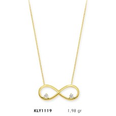 14 Ayar Altın Sonsuzluk Kolye KLY1119
