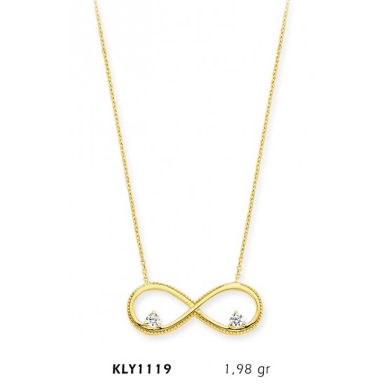 14 Ayar Altın Sonsuzluk Kolye KLY1119