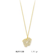 14 Ayar Altın Bebek Ayağı Kolye KLY1120