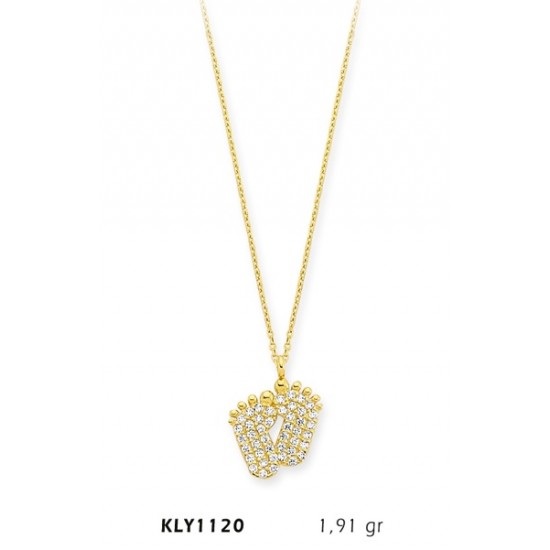 14 Ayar Altın Bebek Ayağı Kolye KLY1120