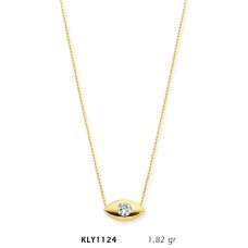 14 Ayar Altın Tektaş Kolye KLY1124
