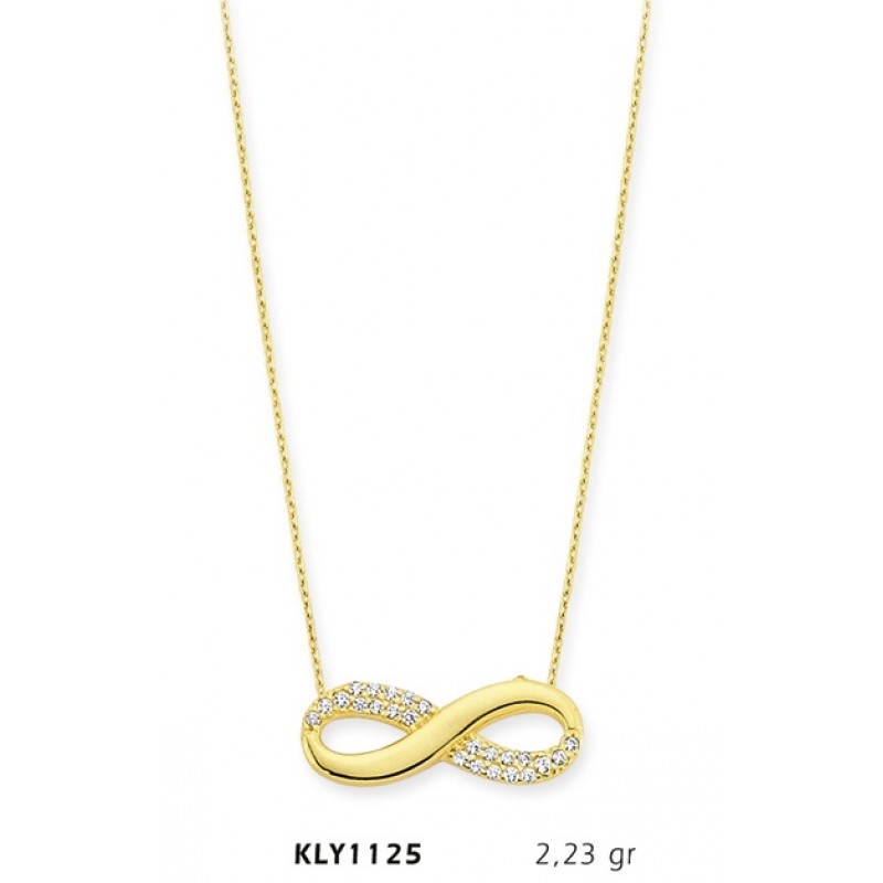 14 Ayar Altın Sonsuzluk Kolye KLY1125