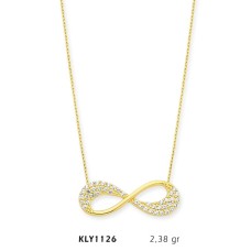 14 Ayar Altın Sonsuzluk Kolye KLY1126