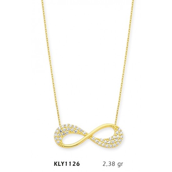 14 Ayar Altın Sonsuzluk Kolye KLY1126 14 Ayar Altın Sonsuzluk Kolye KLY1126
