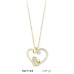 14 Ayar Altın Anne Bebek Ayağı Kalp Kolye KLY1133