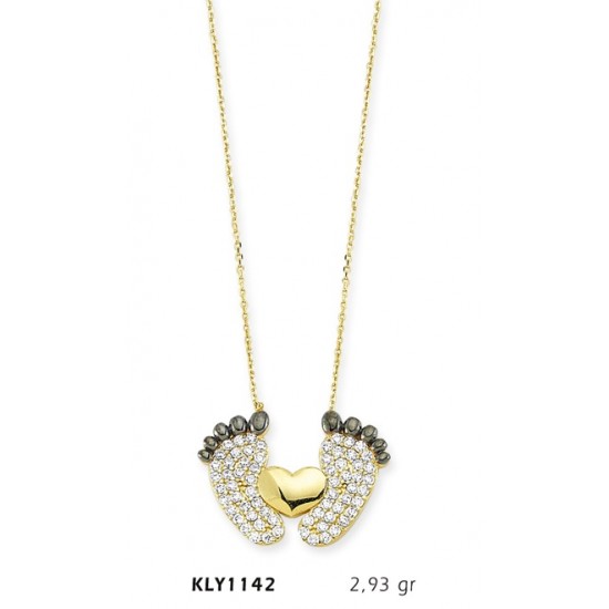 14 Ayar Altın Bebek Ayağı Kolye KLY1142 14 Ayar Altın Bebek Ayağı Kolye KLY1142