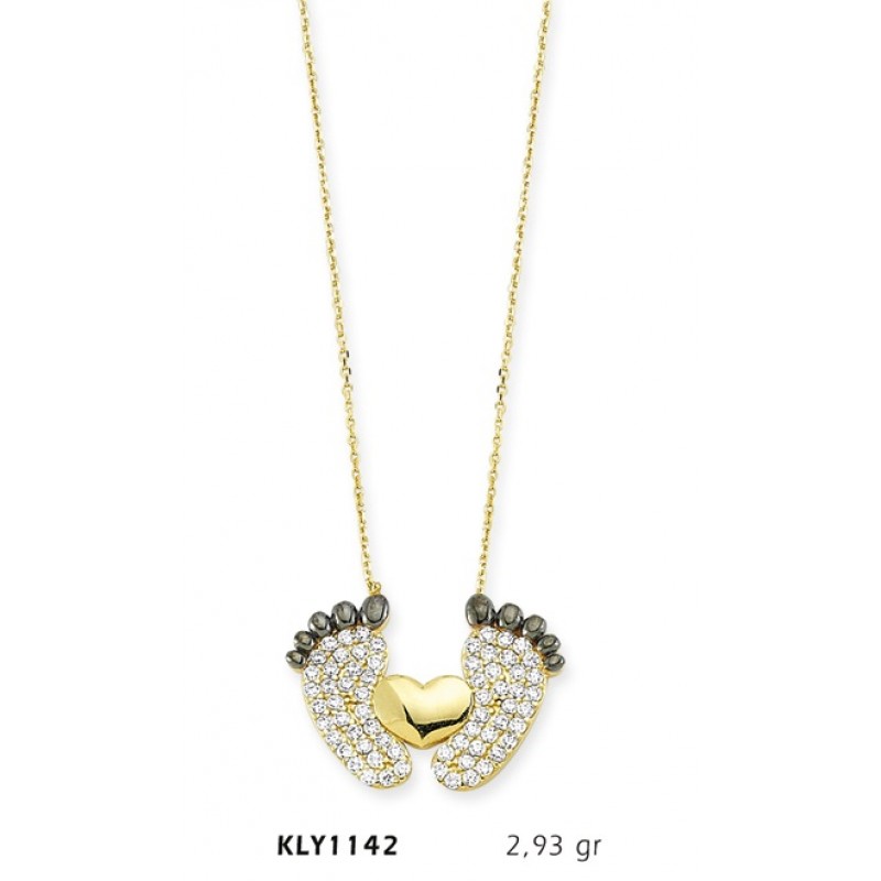 14 Ayar Altın Bebek Ayağı Kolye KLY1142