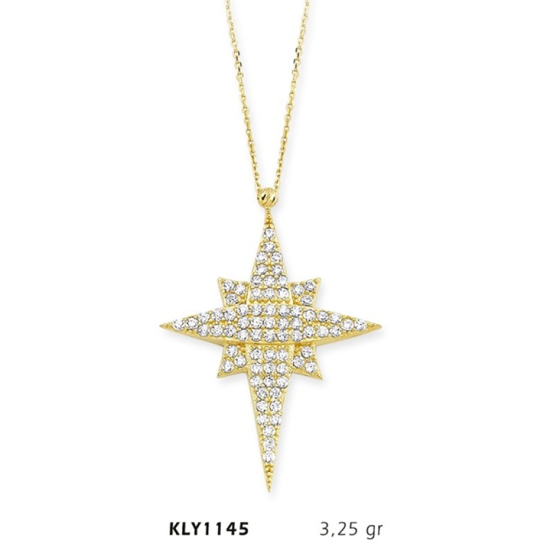 14 Ayar Altın Kutup Yıldızı Kolye KLY1145 14 Ayar Altın Kutup Yıldızı Kolye KLY1145