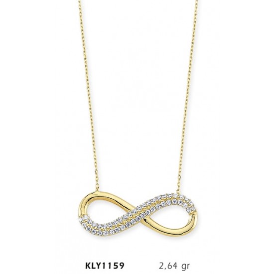 14 Ayar Altın Sonsuzluk Kolye KLY1159