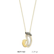 14 Ayar Altın Anne Bebek Ayağı Kolye KLY1162