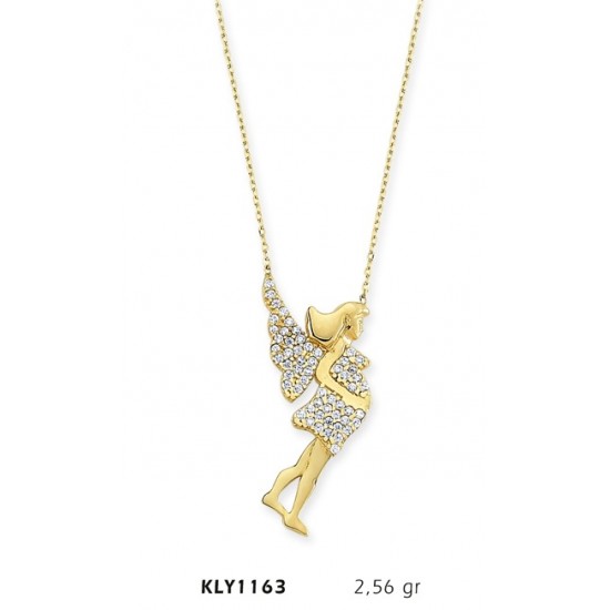 14 Ayar Altın Melek Kolye KLY1163 14 Ayar Altın Melek Kolye KLY1163