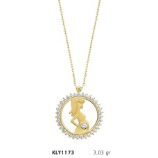 14 Ayar Altın Hamile Kadın Kolye KLY1173