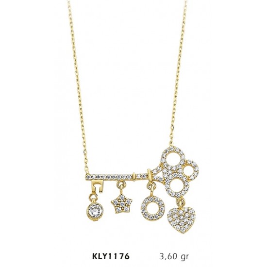 14 Ayar Altın Anahtar Kolye KLY1176