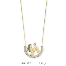 14 Ayar Altın Anne Bebek Kolye KLY1177