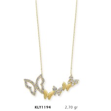 14 Ayar Altın Kelebek Kolye KLY1194