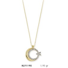 14 Ayar Altın Ayyıldız Kolye KLY1195
