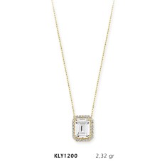14 Ayar Altın Baget Model Kolye KLY1200