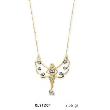 14 Ayar Altın Peri Kızı Kolye KLY1201