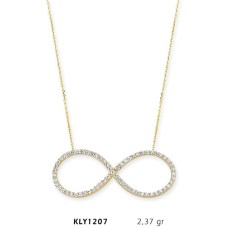 14 Ayar Altın Sonsuzluk Kolye KLY1207