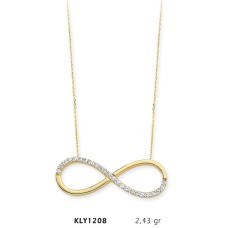 14 Ayar Altın Sonsuzluk Kolye KLY1208